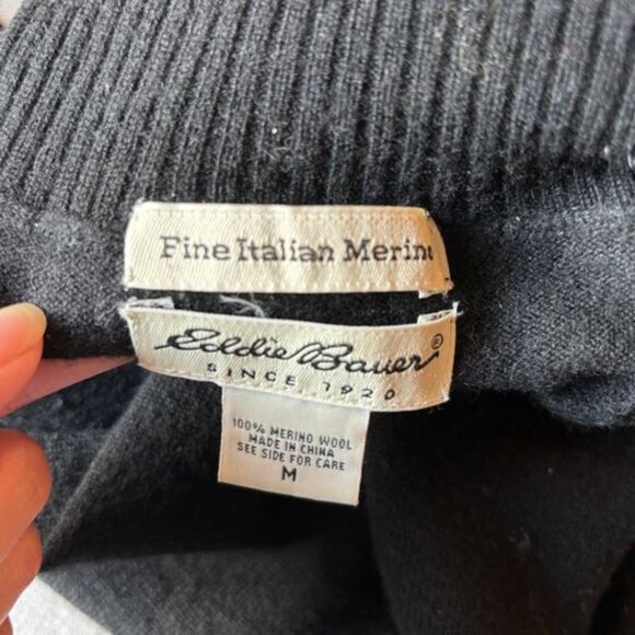 Eddie Bauer 100% Merino Wool Turtleneck Vest, Size Medium - Picture 3 of 6